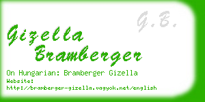 gizella bramberger business card